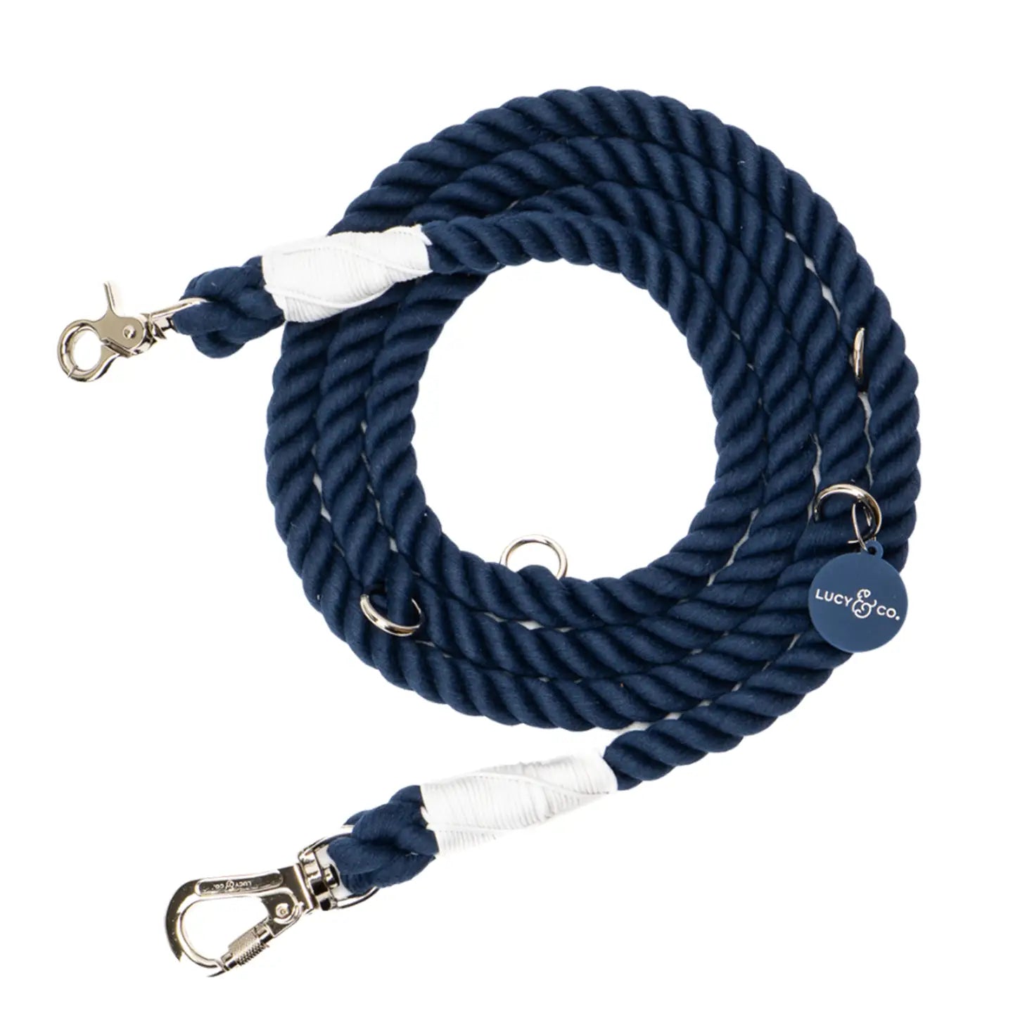 Lucy Navy Hands Free Rope Leash