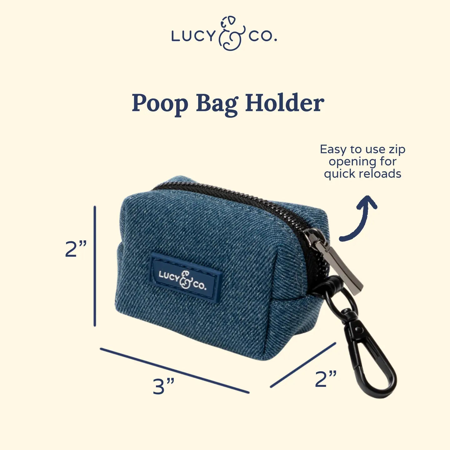 Blue Jean Everyday Poop Bag Holder