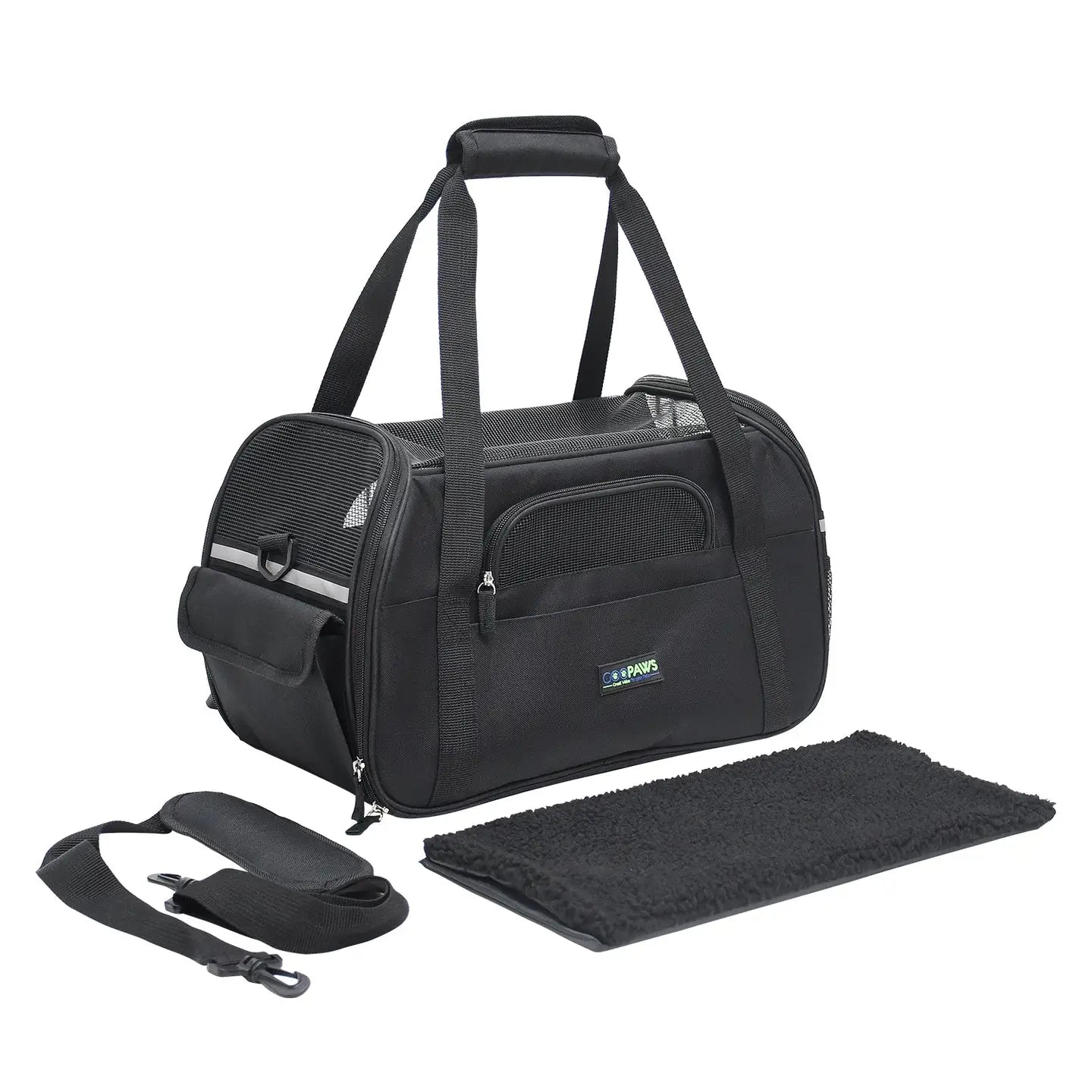 Soft Sided Pet Airline Carrier Black, 17"