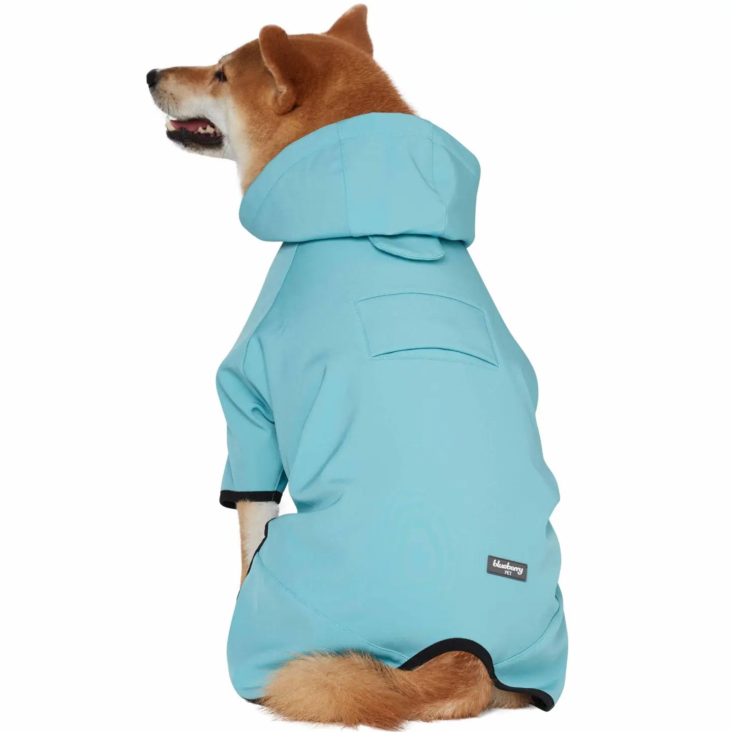 Waterproof Softshell Rain Coat, Aqua