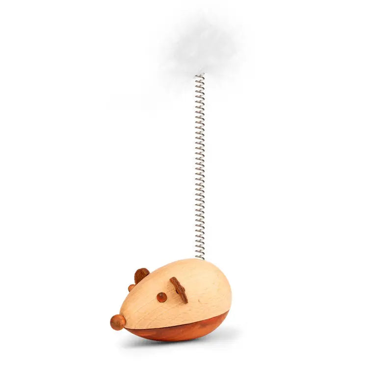 Cat Wooden Mouse Toy