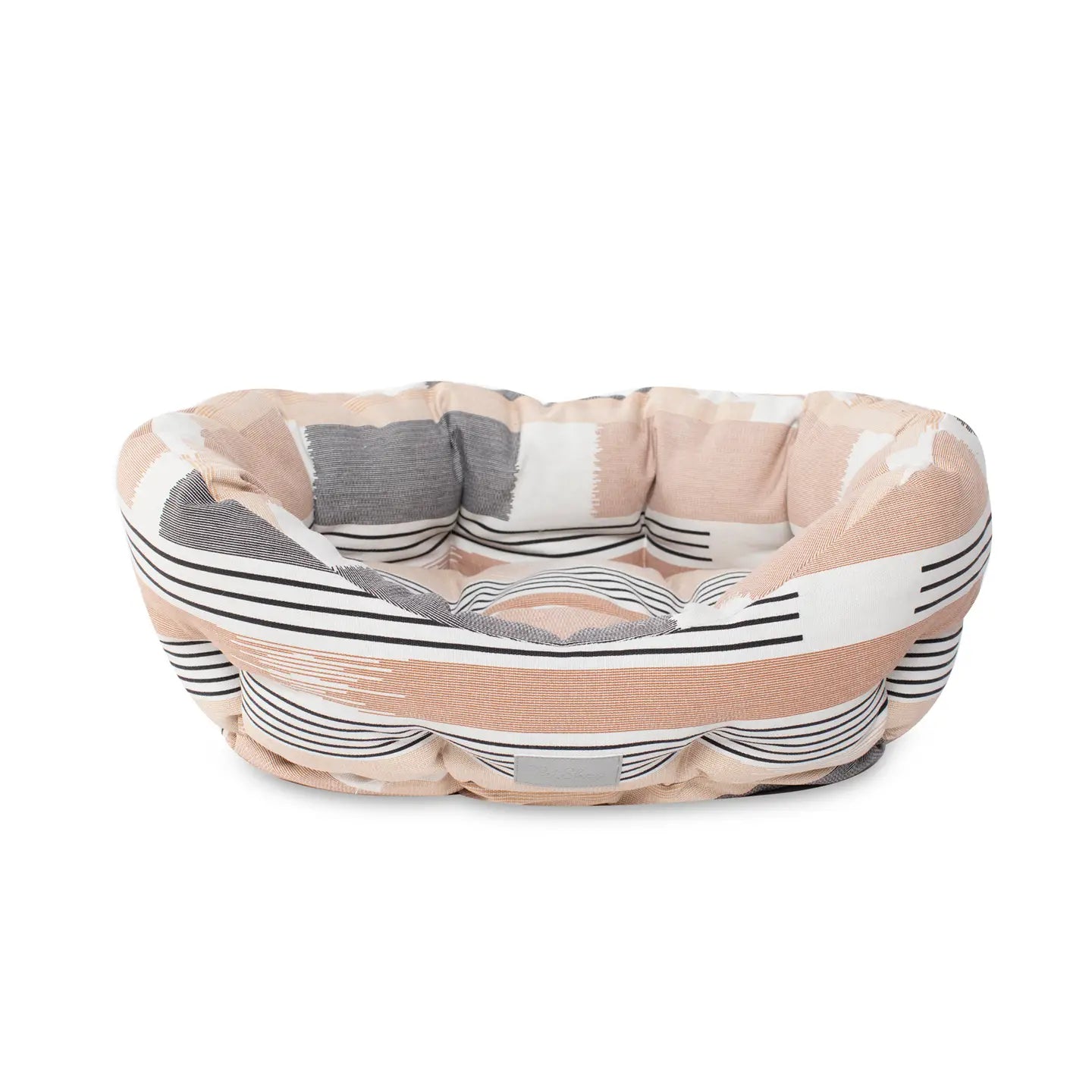 Textile Lines Round Cuddler Dog Bed