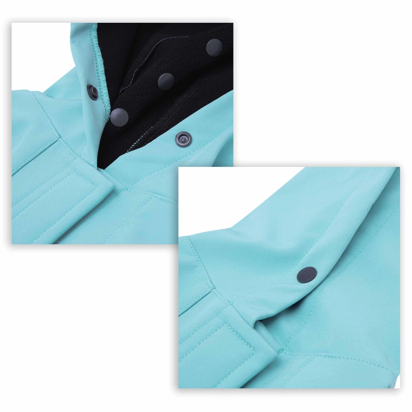 Waterproof Softshell Rain Coat, Aqua