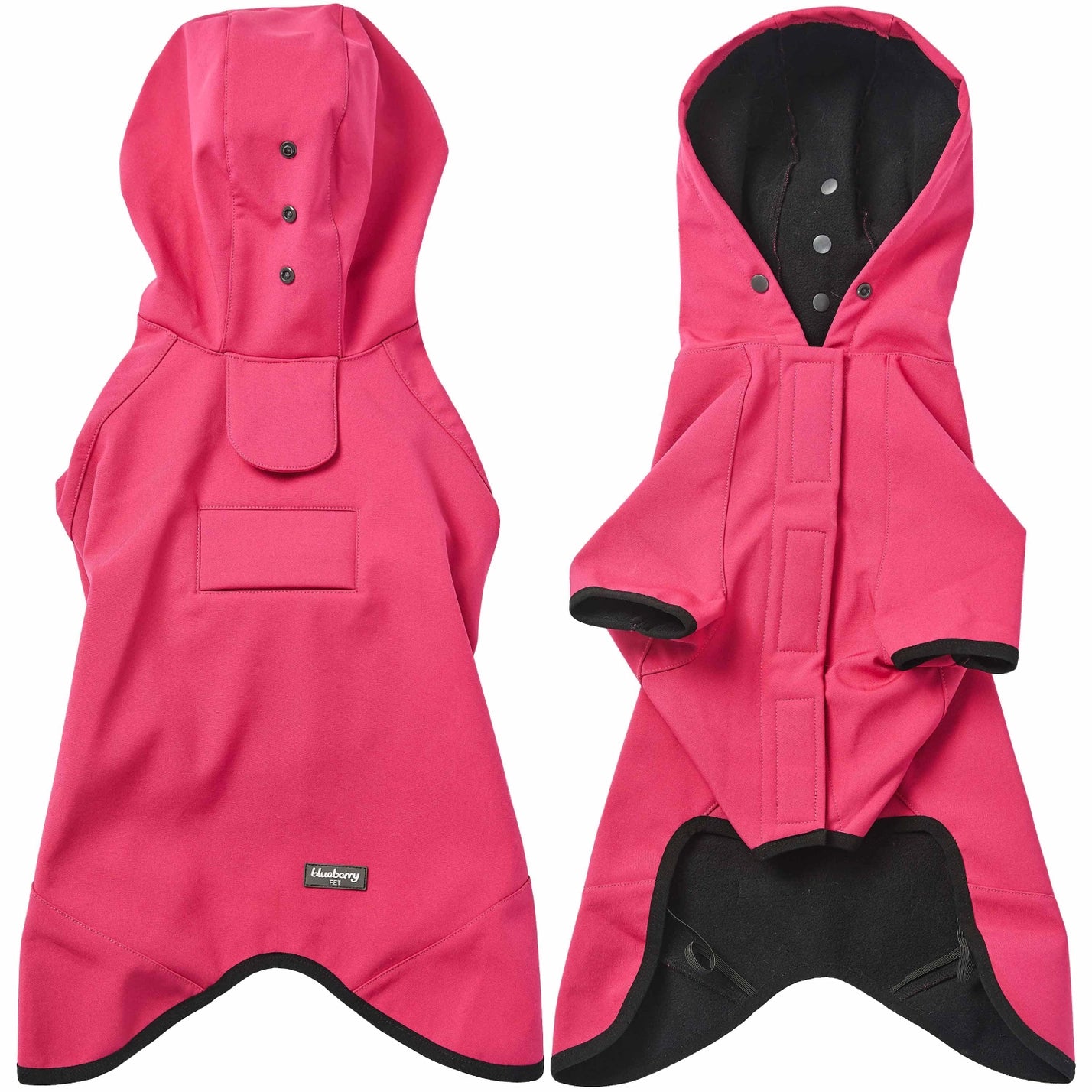Waterproof Softshell Rain Coat, Deep Pink