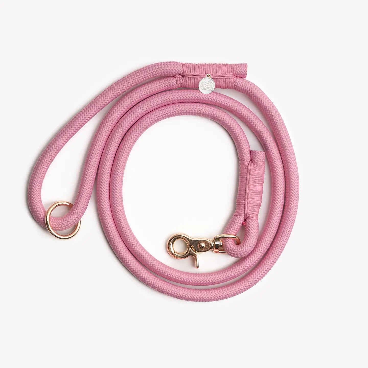 Furlou Pink Braided Rope Leash, 5ft