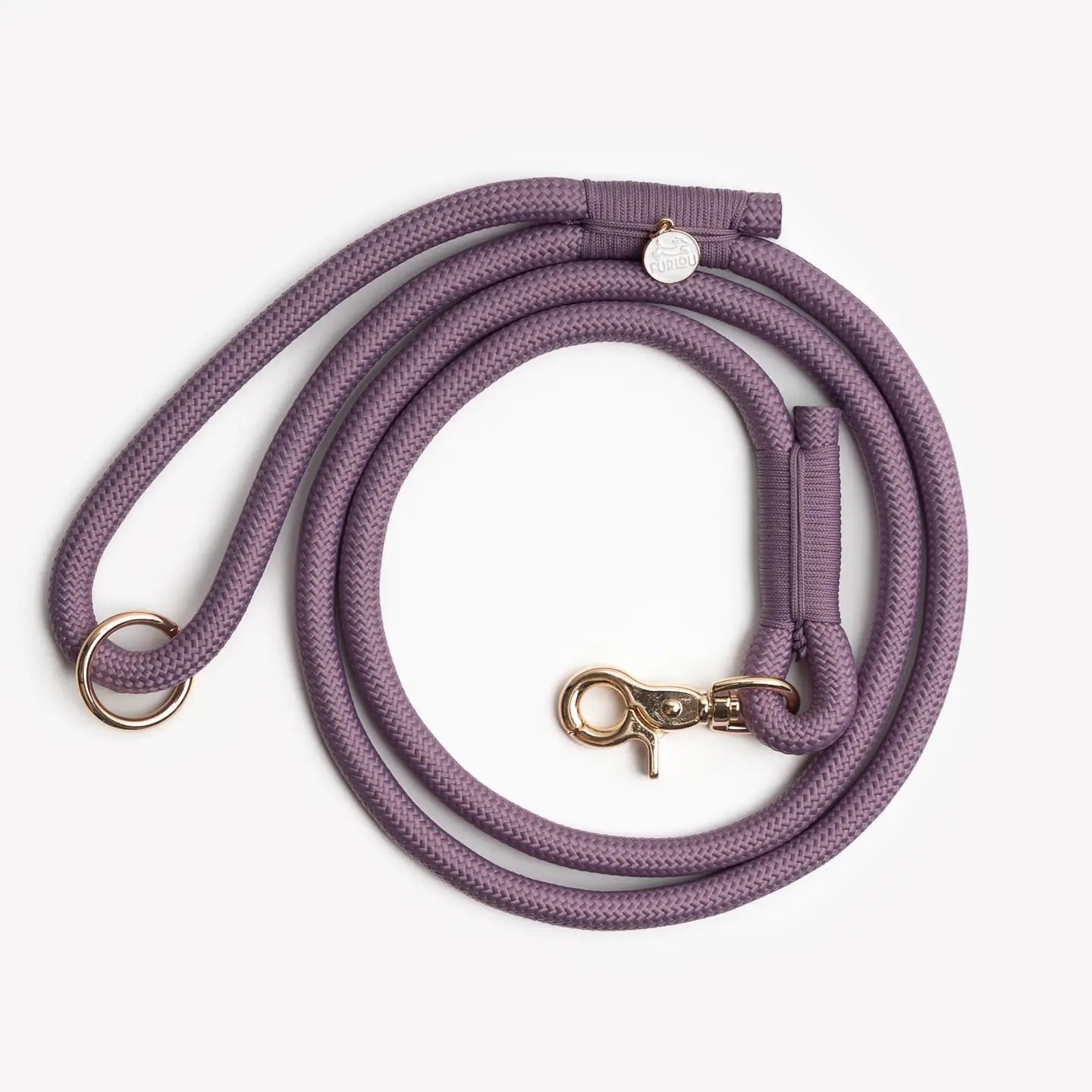 Furlou Lilac Braided Rope Leash, 5ft