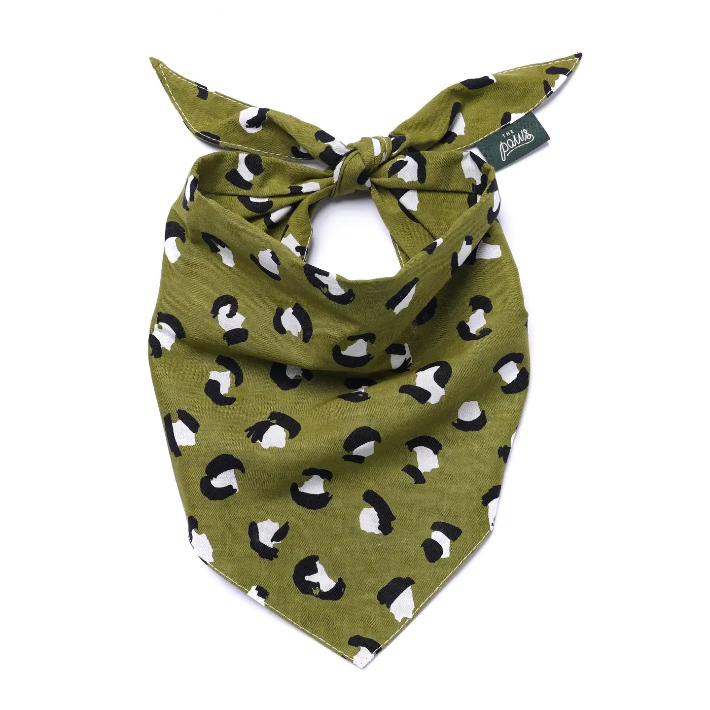 Olive Leopard Bandana, 3 Sizes