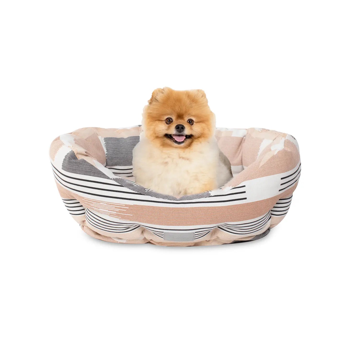Textile Lines Round Cuddler Dog Bed