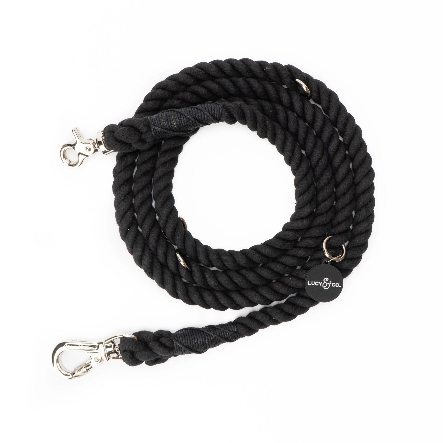 Lucy Midnight Black Hands Free Rope Leash