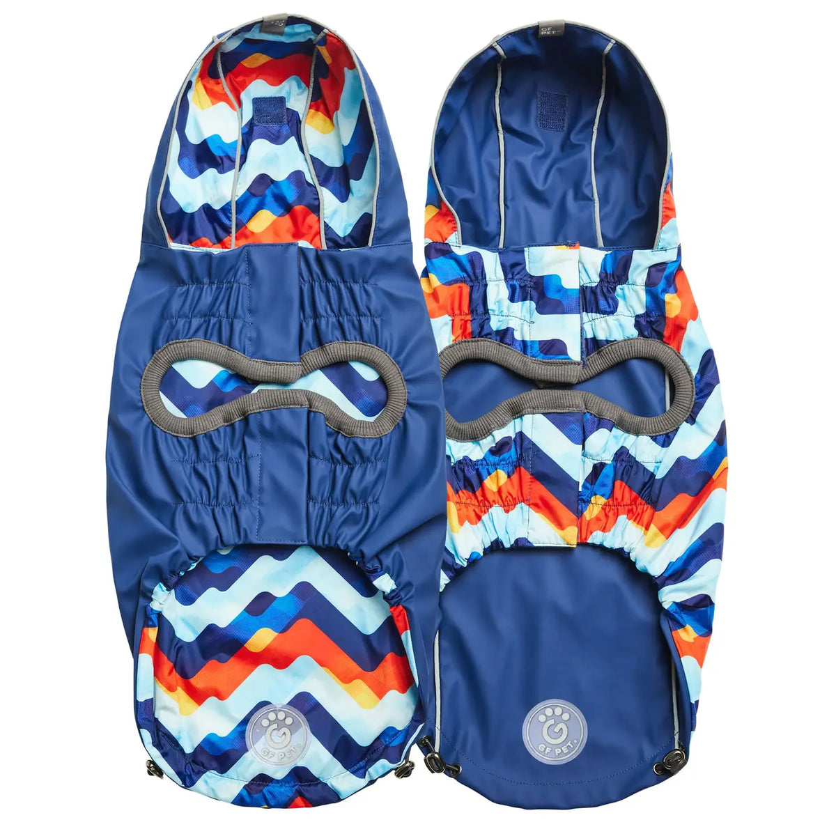 Reversible Elasto-Fit Raincoat - Blue