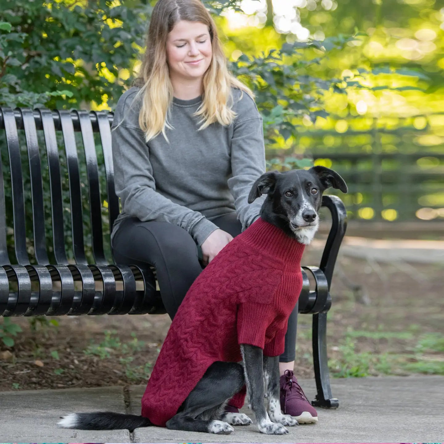 Fuzzy Textured Knit Sweater, Burgundy Red