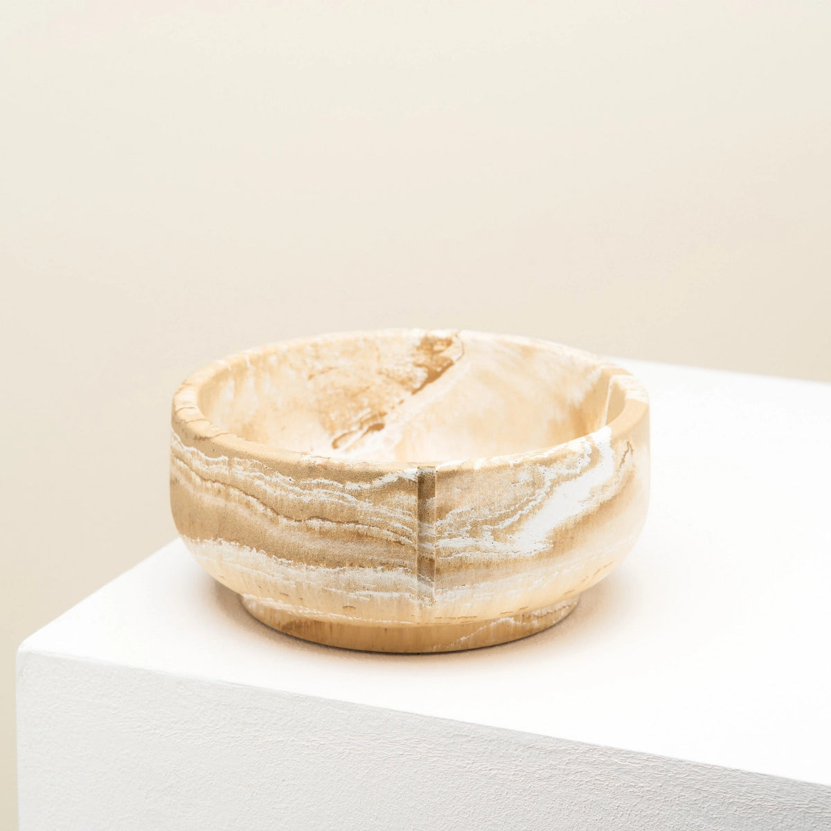 Marble Dog Bowl in Beige, 3 sizes