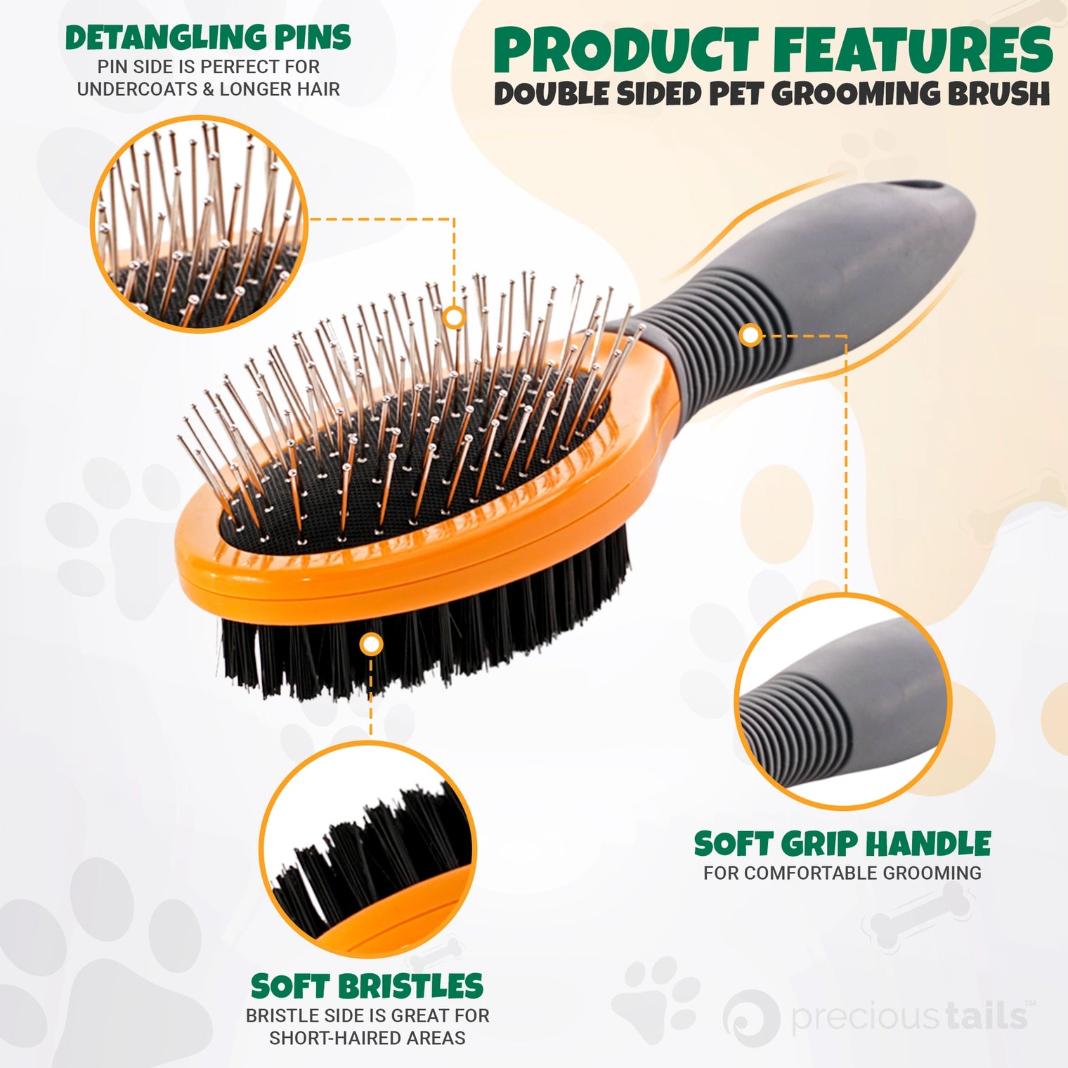 Double-Sided Pet Grooming Brush