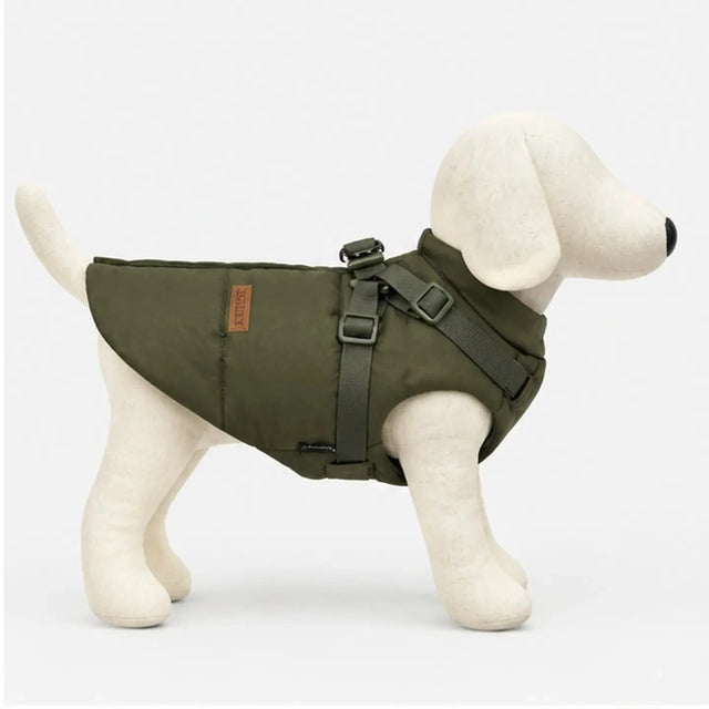 Olive Green Puffer Harness Coat