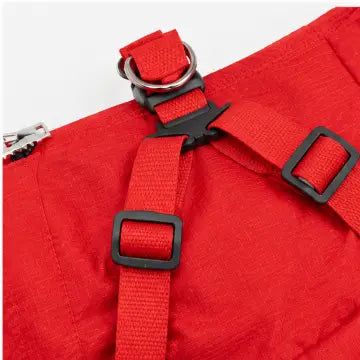 Red Waterproof Dog Raincoat Onesie