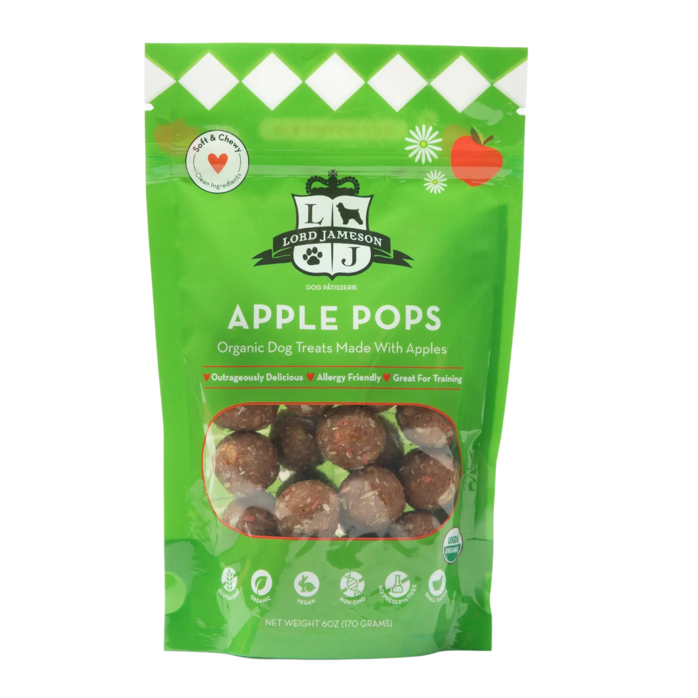 Apple Pops Organic Dog Treats