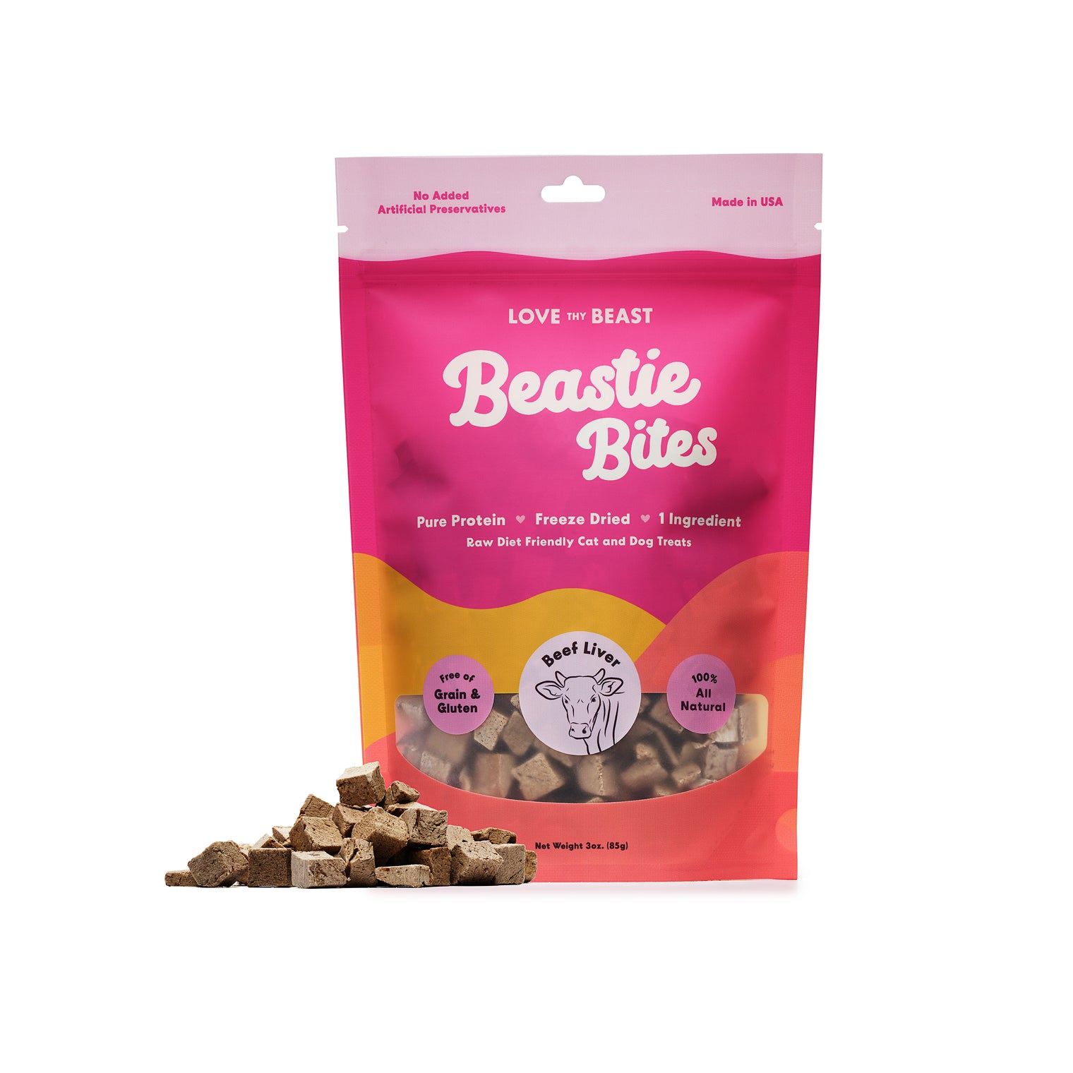 Freeze-Dried Beef Liver Dog & Cat Treat, 3-oz bag