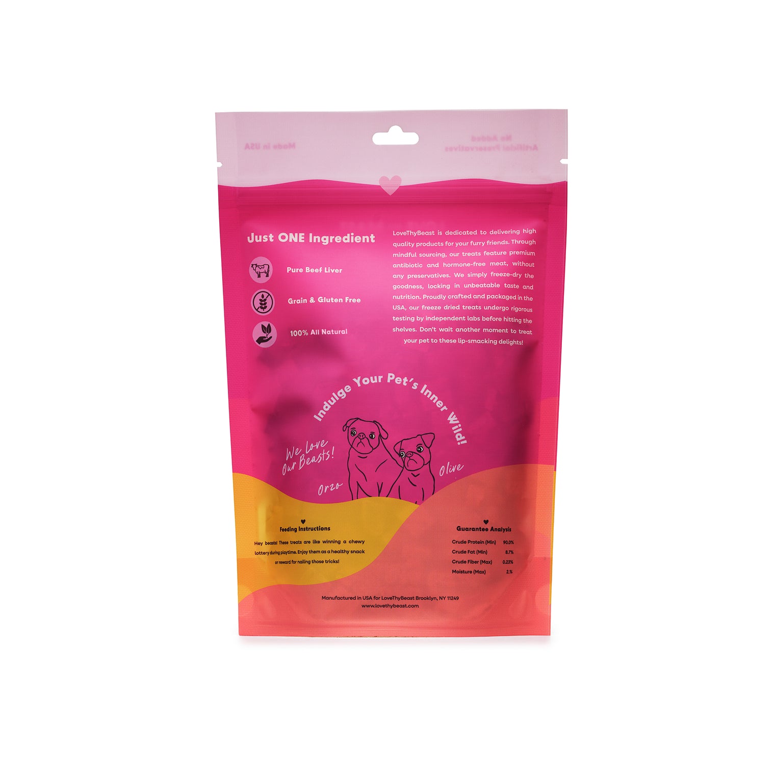 Freeze-Dried Beef Liver Dog & Cat Treat, 3-oz bag