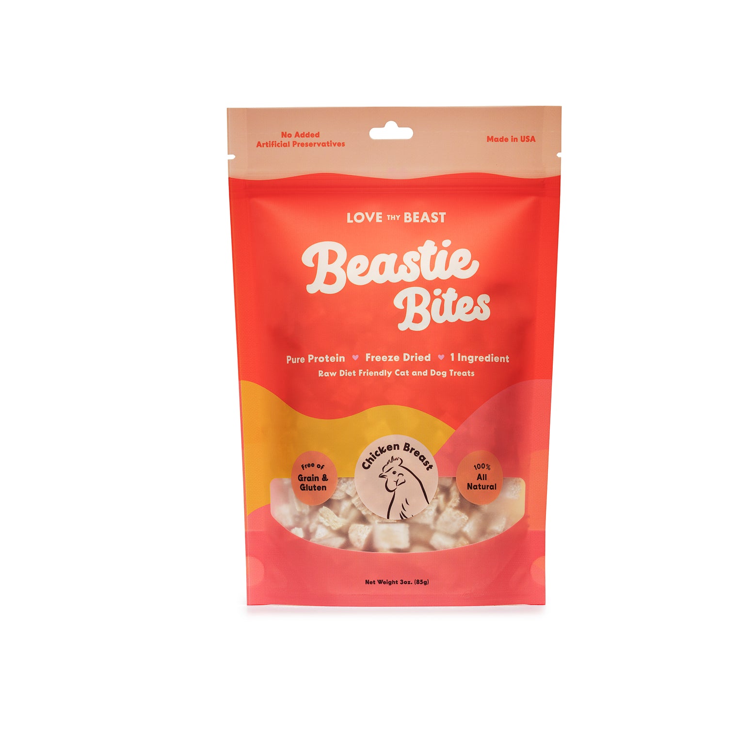 Freeze-Dried Chicken Breast Dog & Cat Treat, 3-oz bag