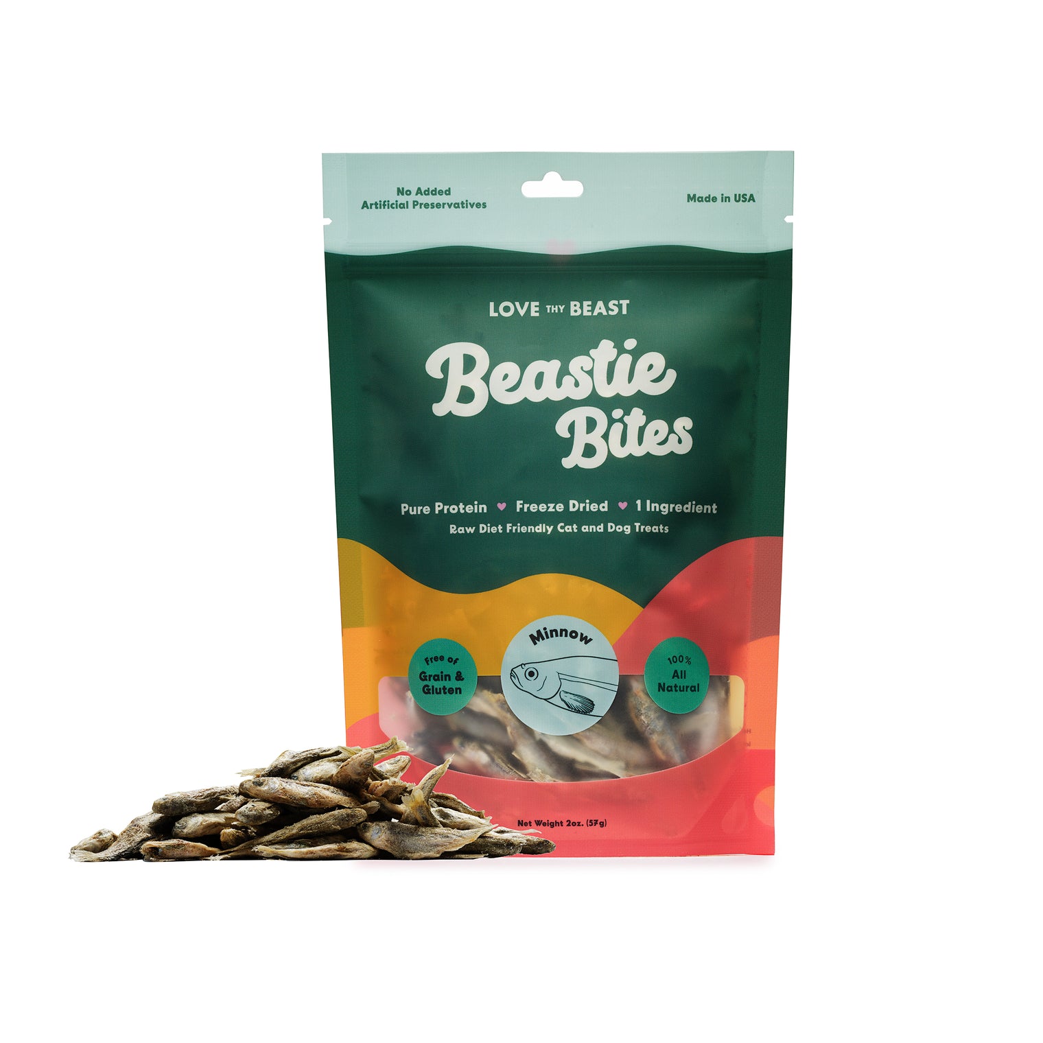 Freeze-Dried Minnows Dog & Cat Treat, 2-oz bag