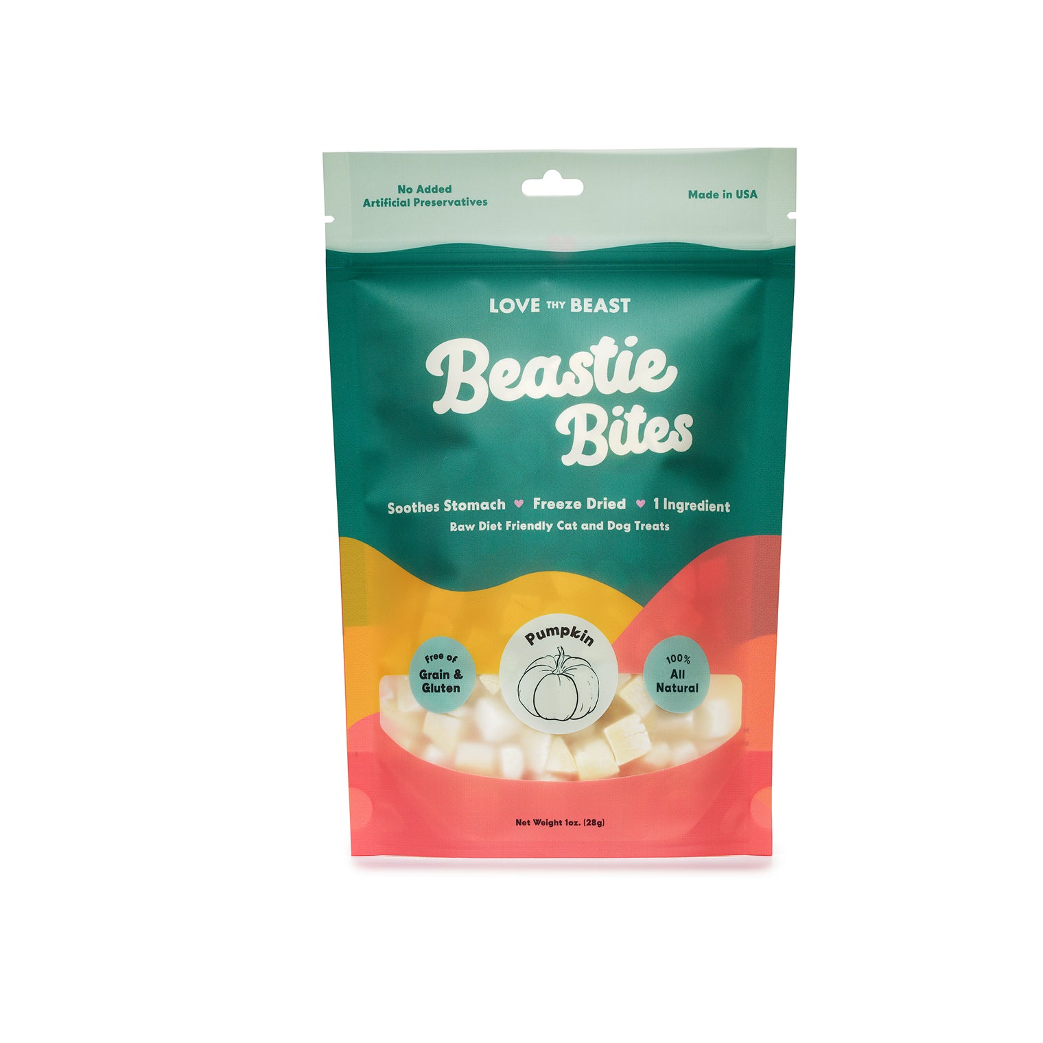 Freeze-Dried Pumpkin Dog & Cat Treat, 1-oz bag