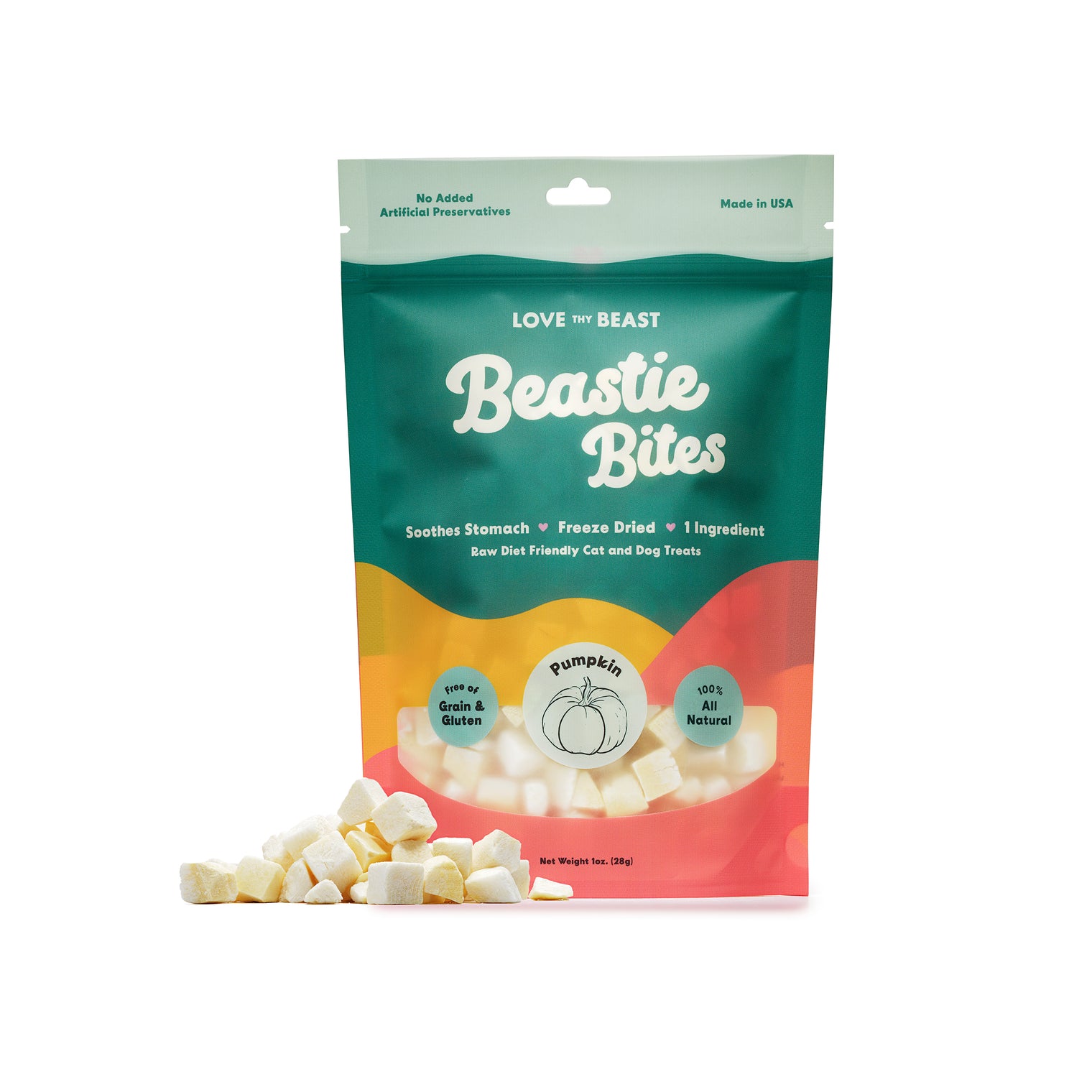 Freeze-Dried Pumpkin Dog & Cat Treat, 1-oz bag