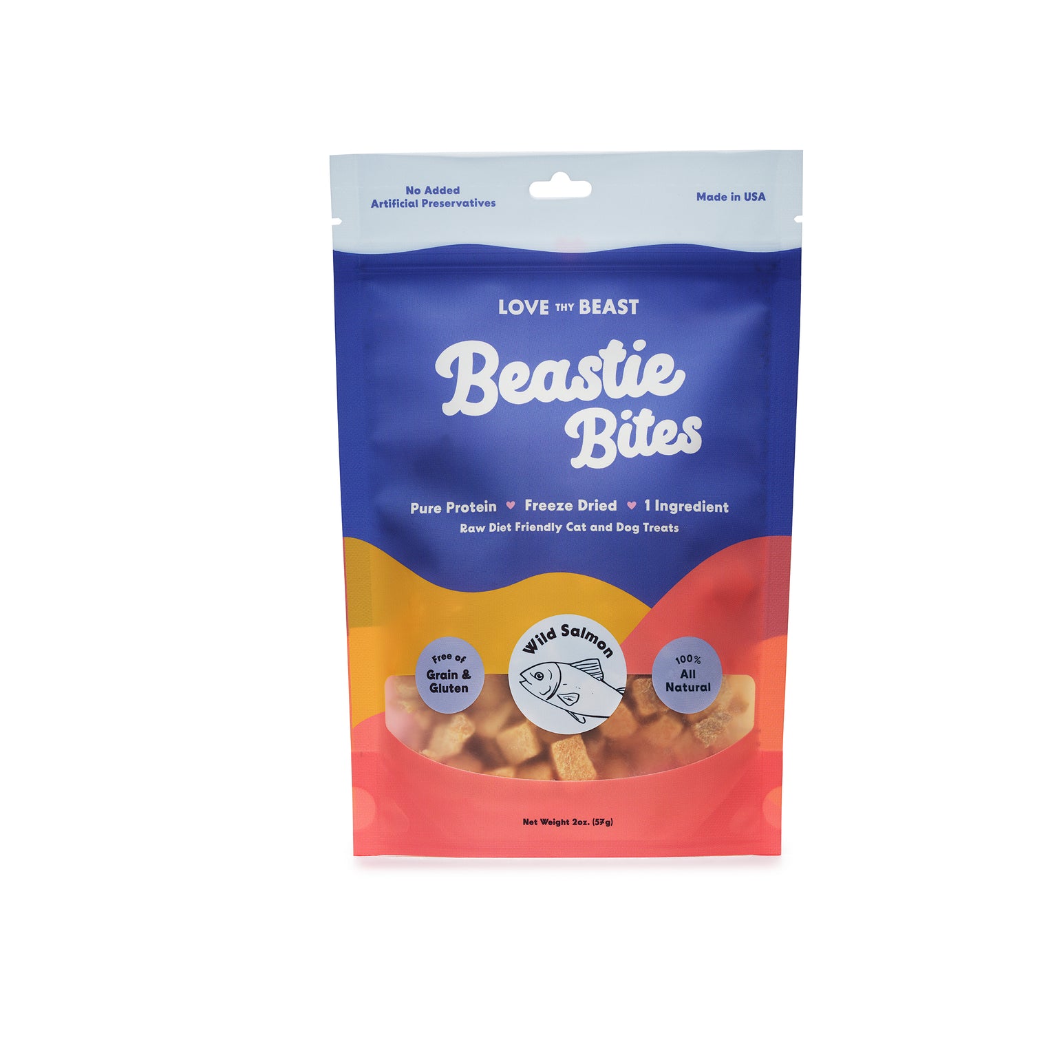 Freeze-Dried Wild Salmon Dog & Cat Treat, 2-oz bag