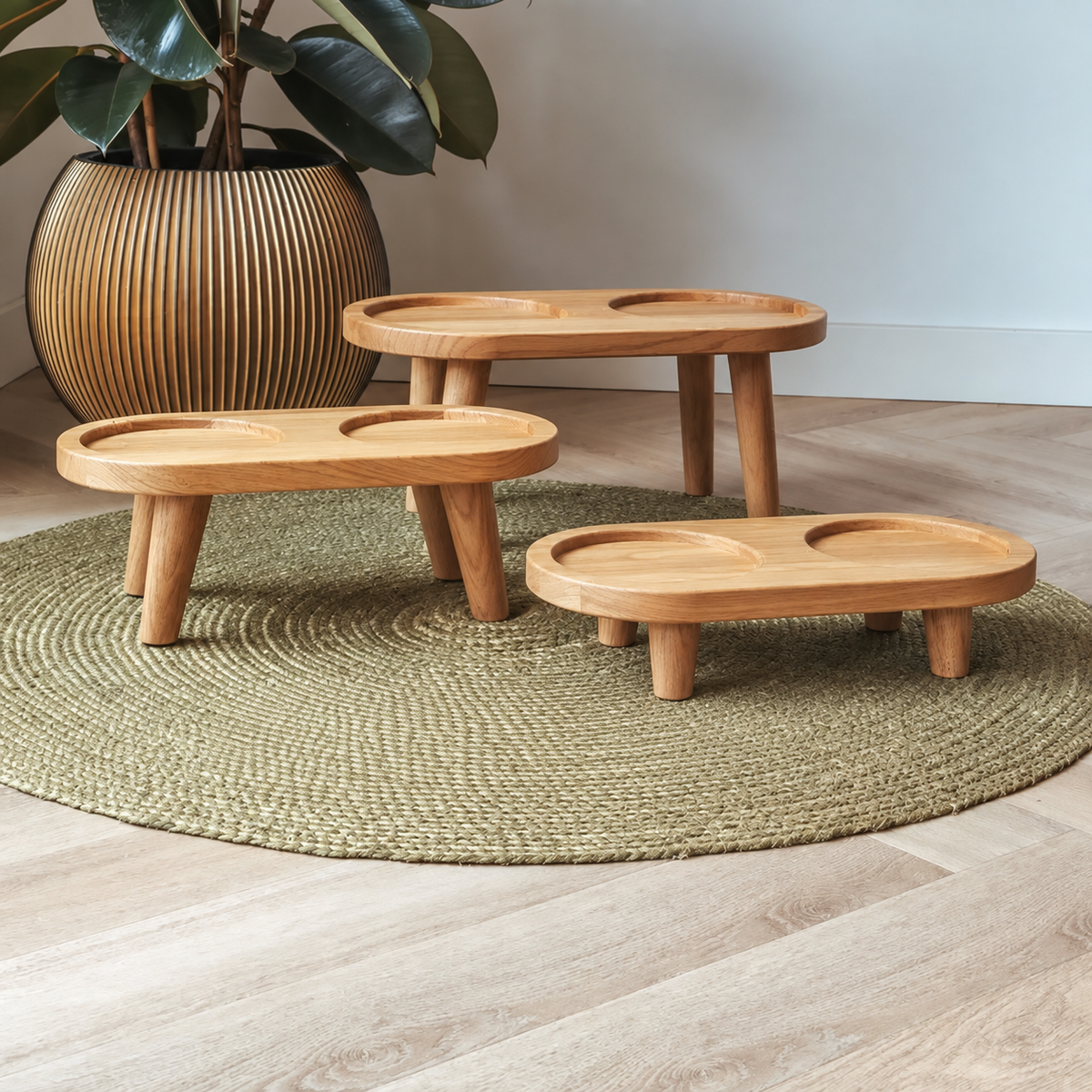Wooden Tray Stand For AVA Bowl set