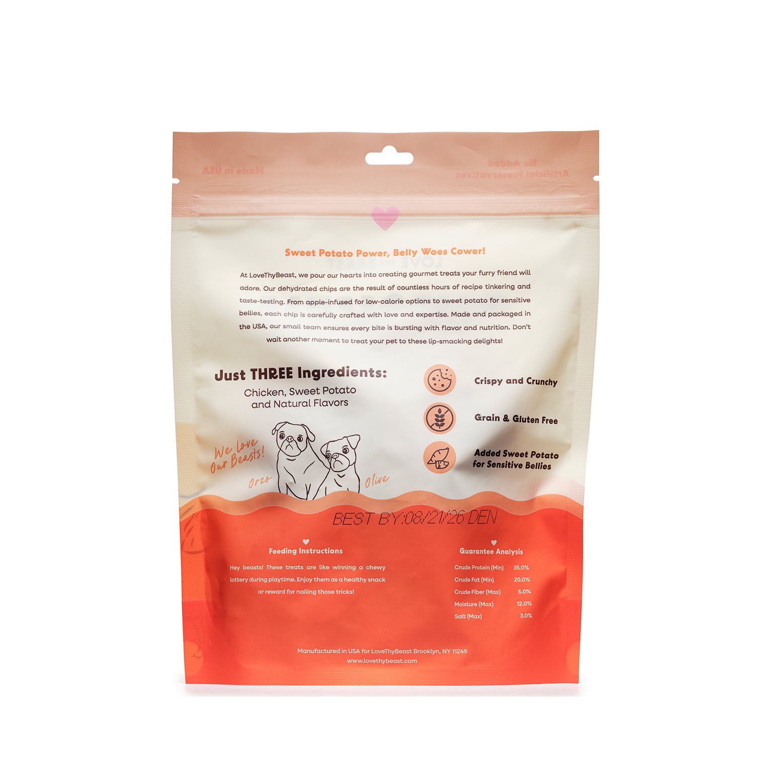 Chicken Chips, Dehydrated Dog Treats 5-oz Bag
