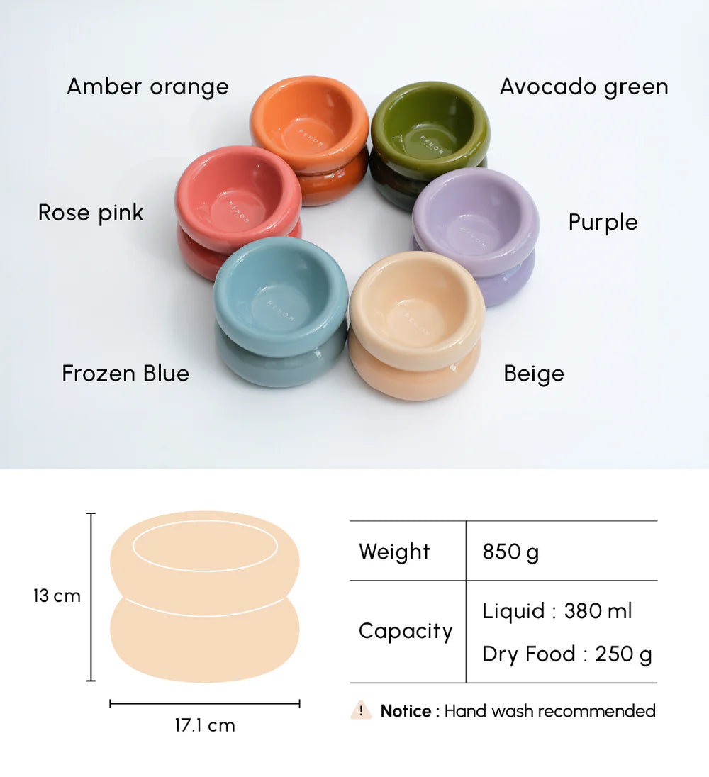 Soufflé Pet Bowl - Avocado Green