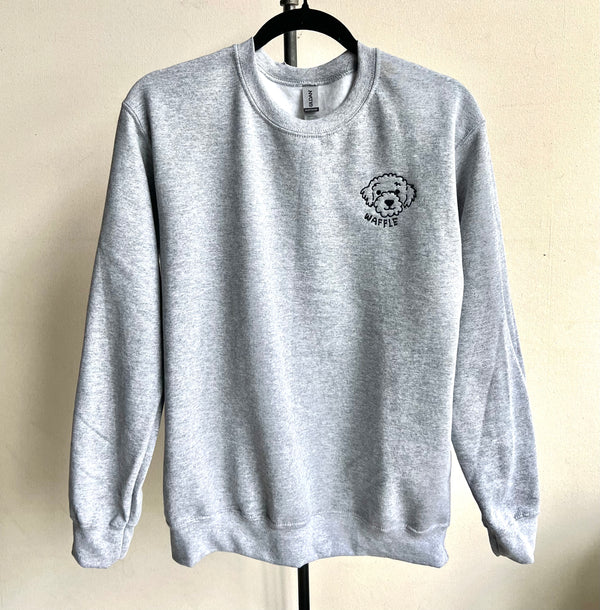 Custom Embroidered Sweatshirt - Grey