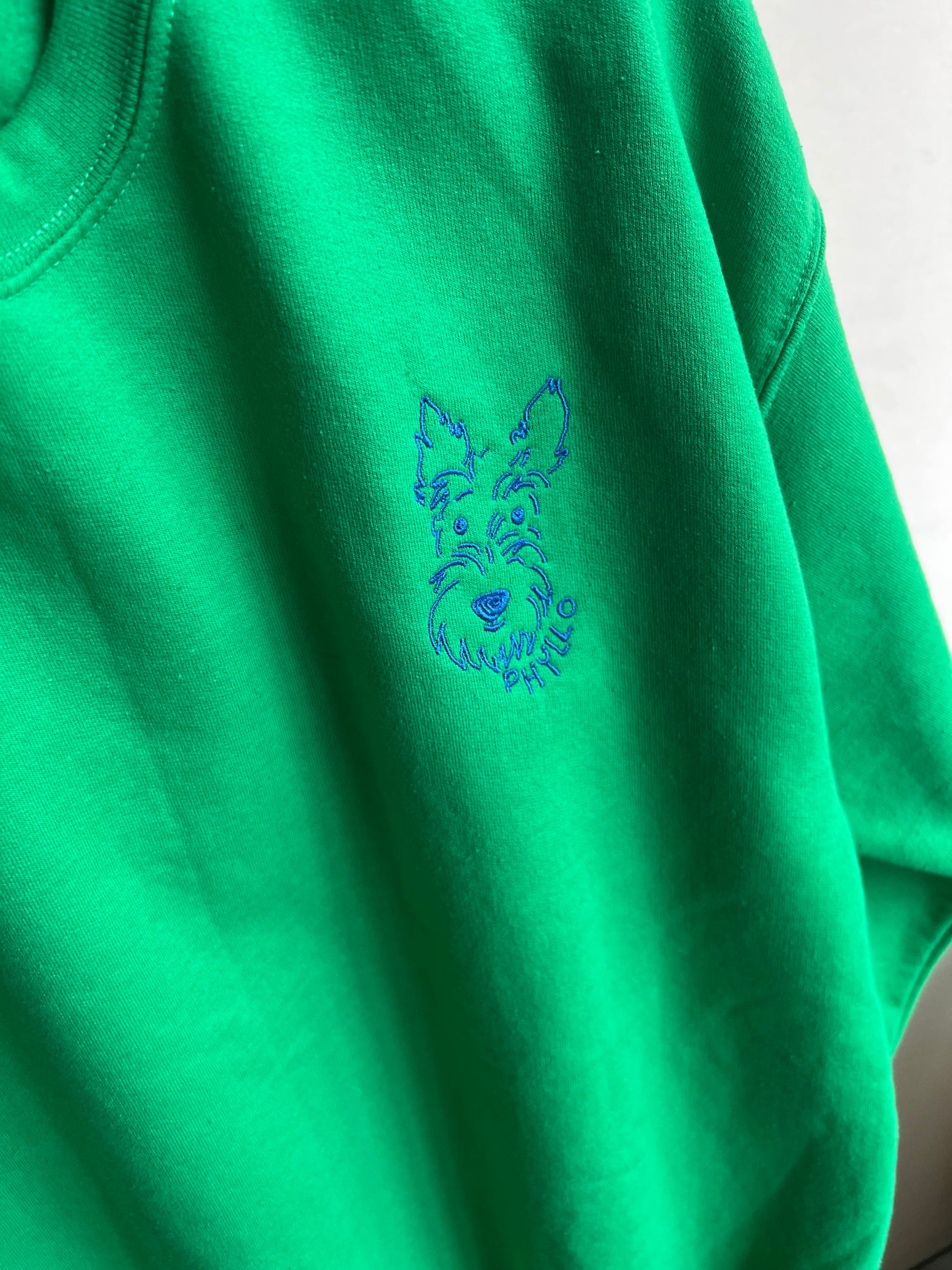 Custom Embroidered Sweatshirt - Spring Green