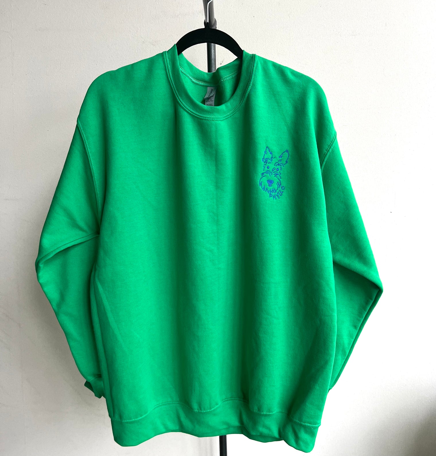 Custom Embroidered Sweatshirt - Spring Green