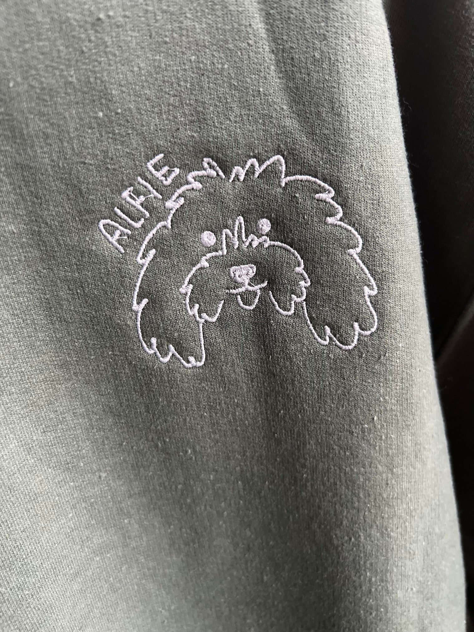 Custom Embroidered Sweatshirt - Military Green