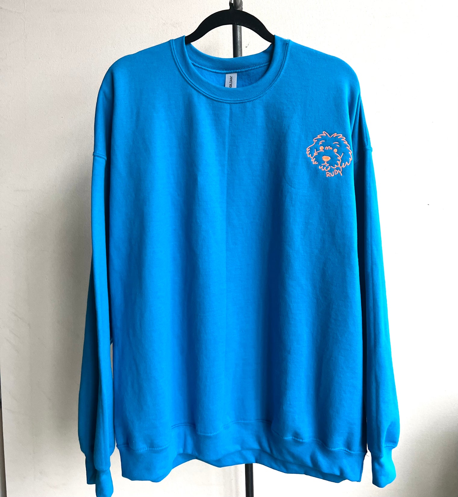 Custom Embroidered Sweatshirt - Sapphire