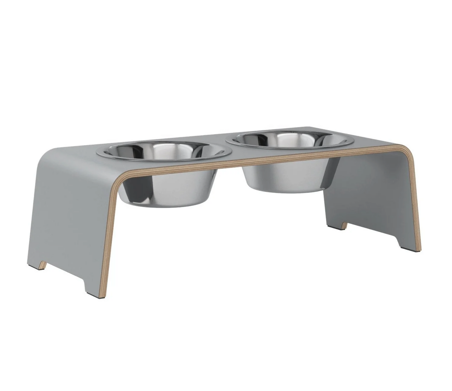 Classic Raised Dog Feeder - Grey