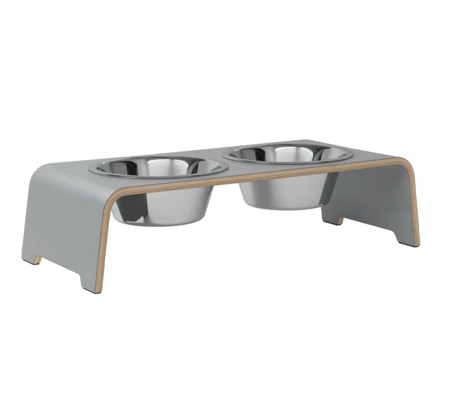 Classic Raised Dog Feeder - Grey