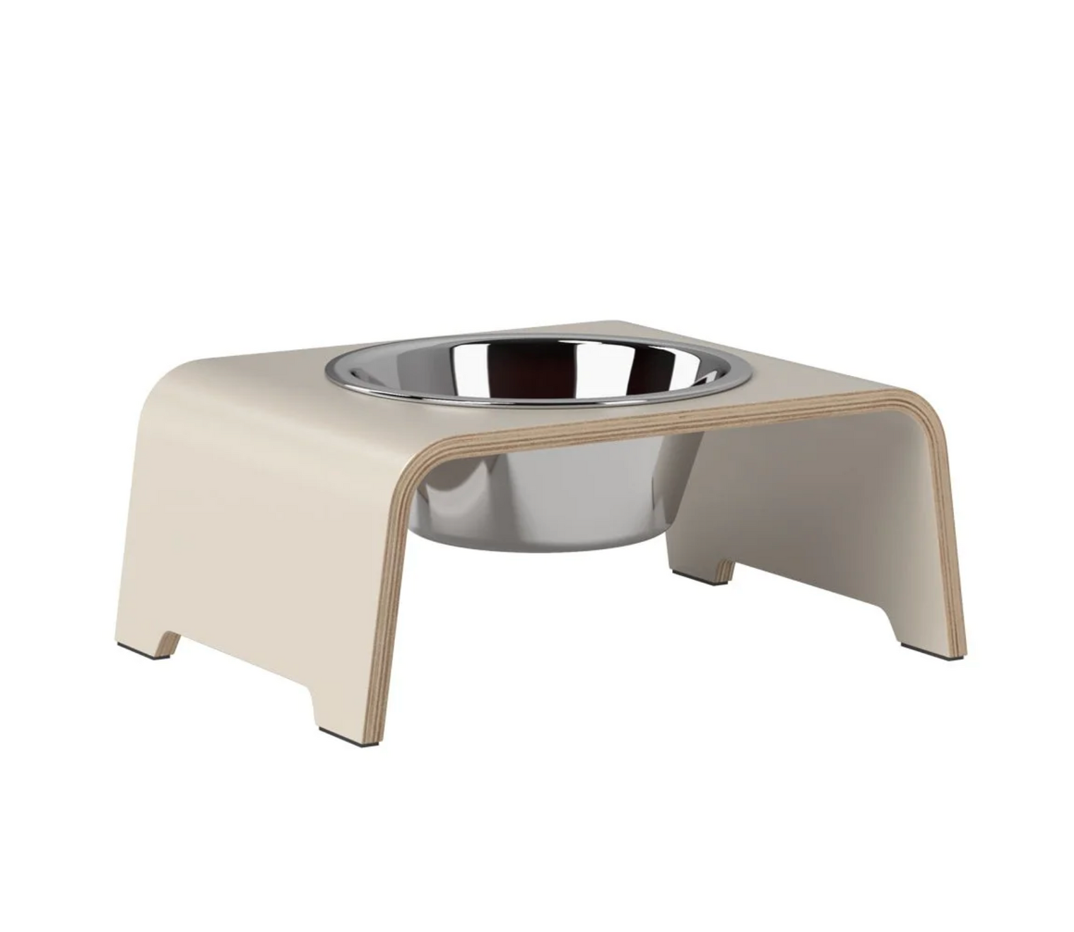 Single Raised Dog Feeder - Cashmere