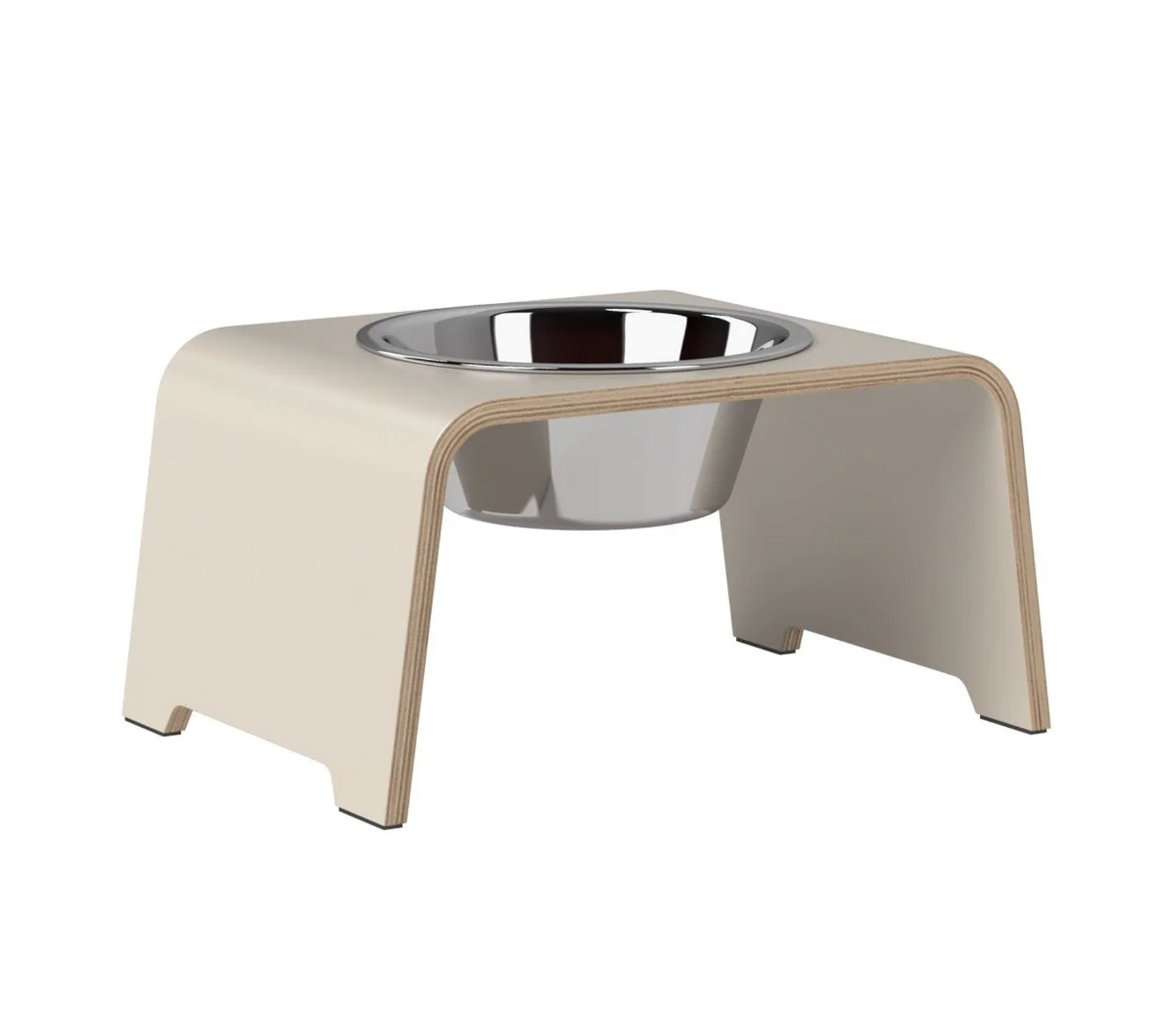 Single Raised Dog Feeder - Cashmere