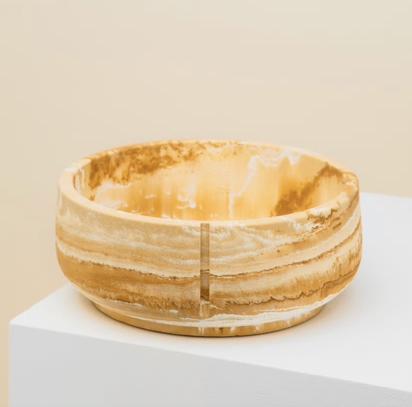 Marble Dog Bowl in Beige, 3 sizes