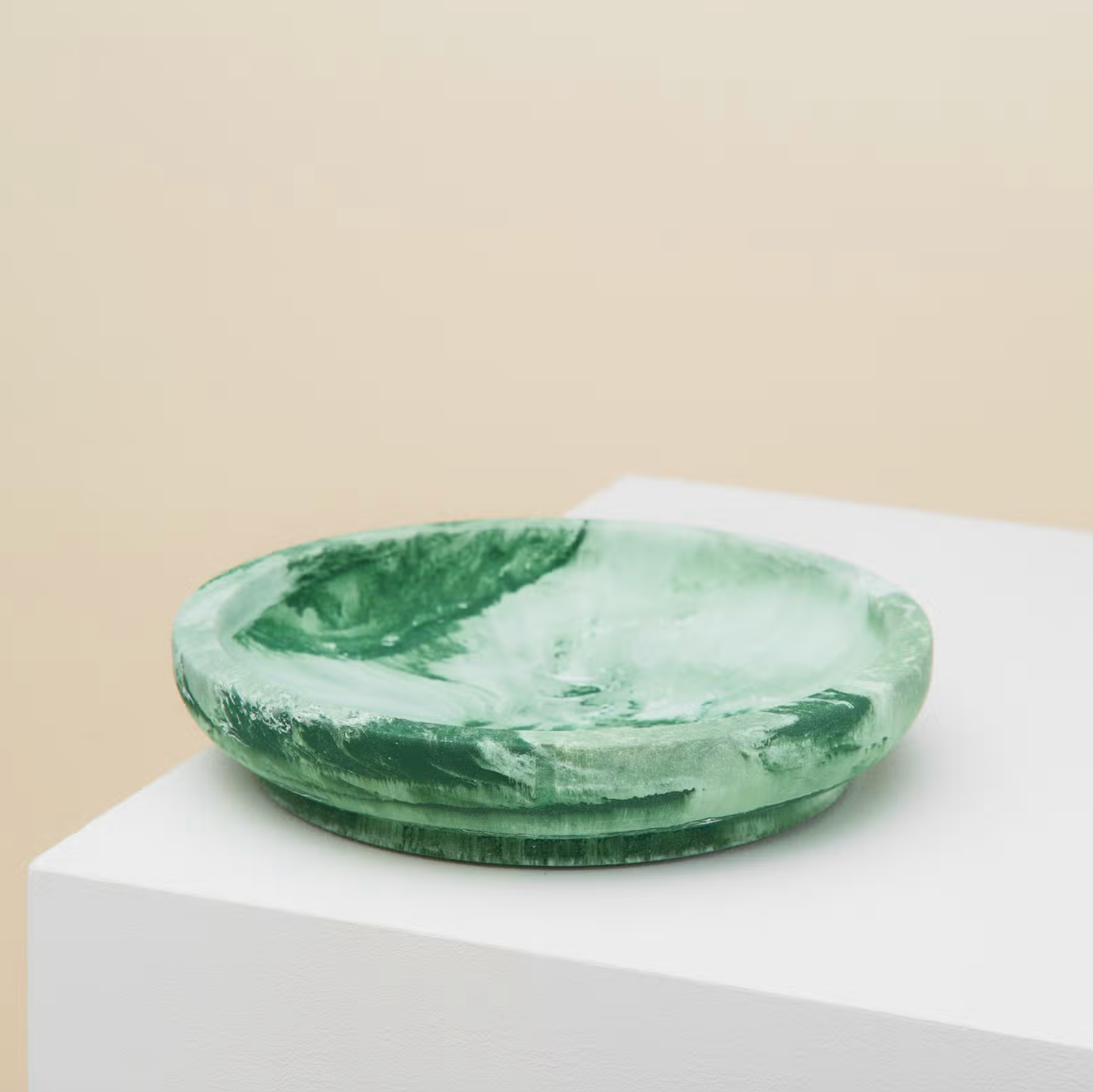 Marble Dog Bowl in Green, 3 sizes