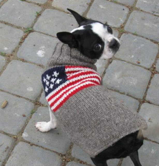 America Flag Knit Sweater