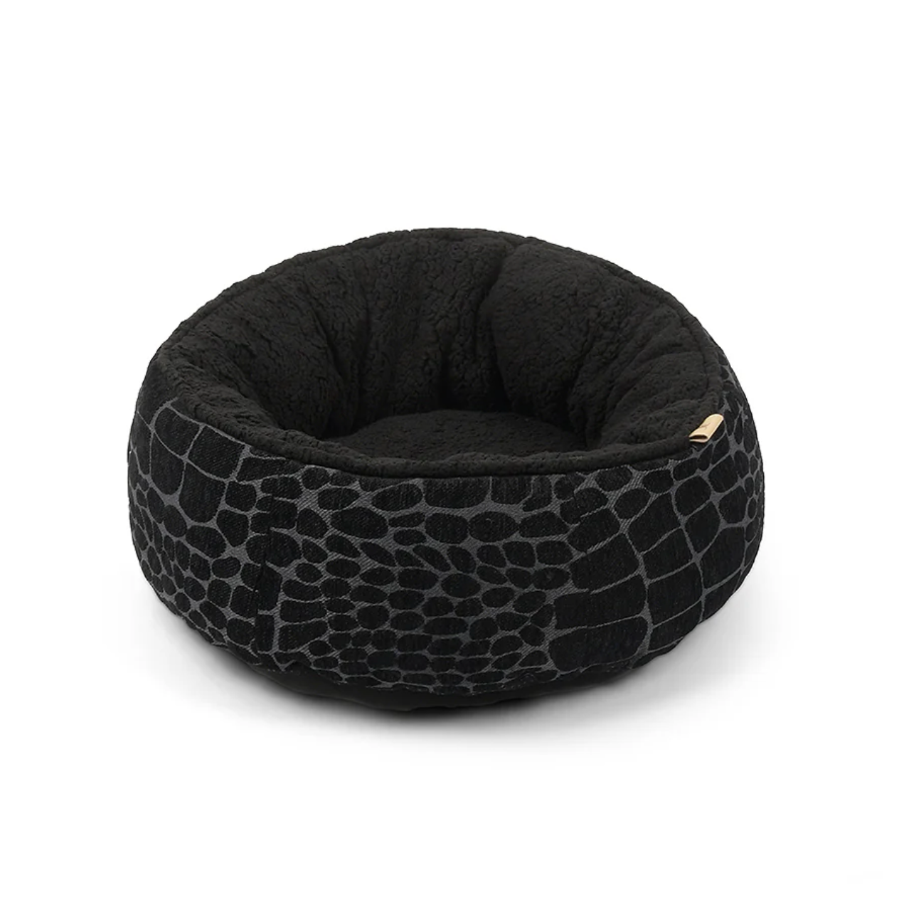 Donut Cuddler Bed, Black Giraffe