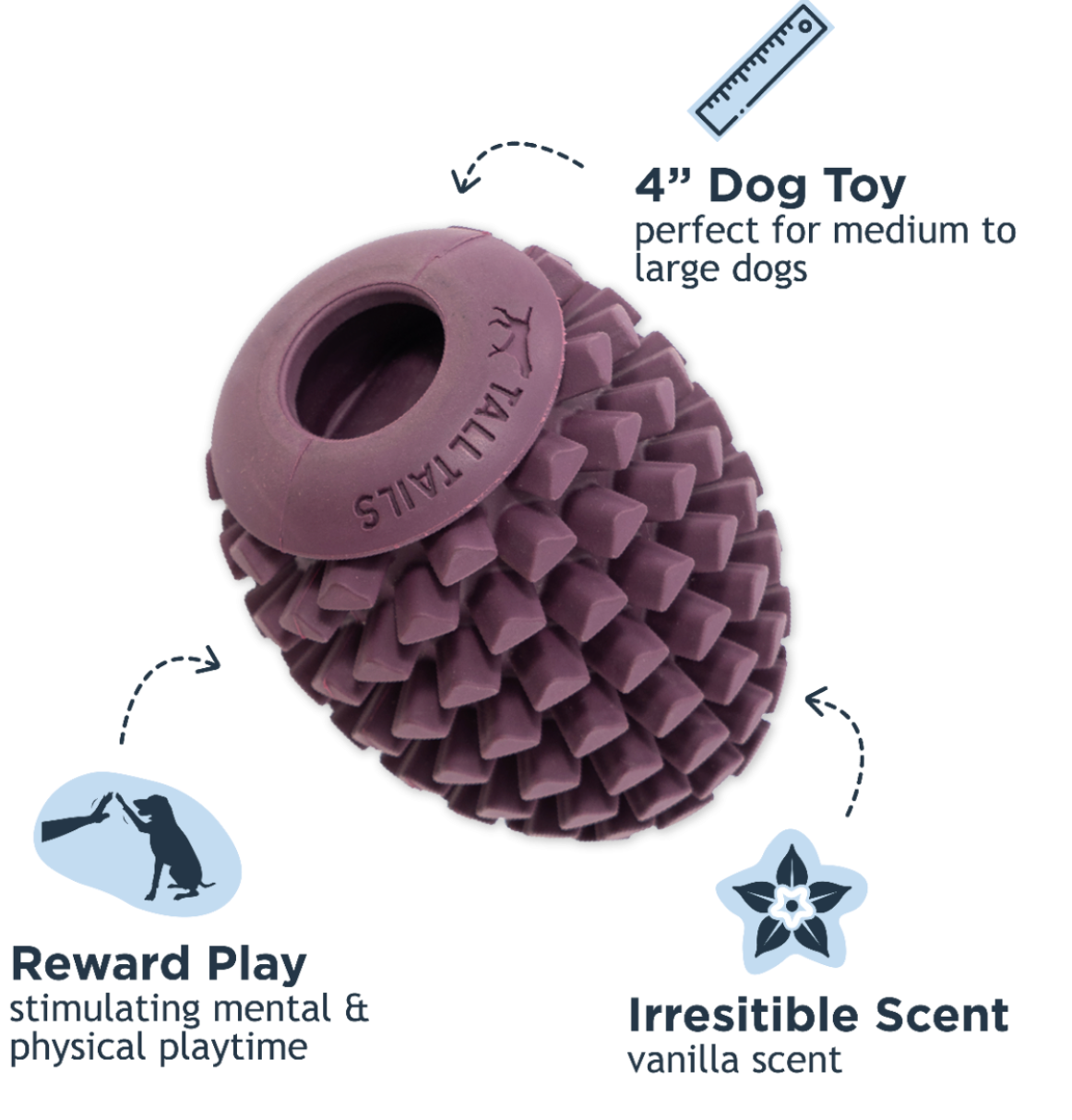 Pinecone Rubber Toy, 4 inches