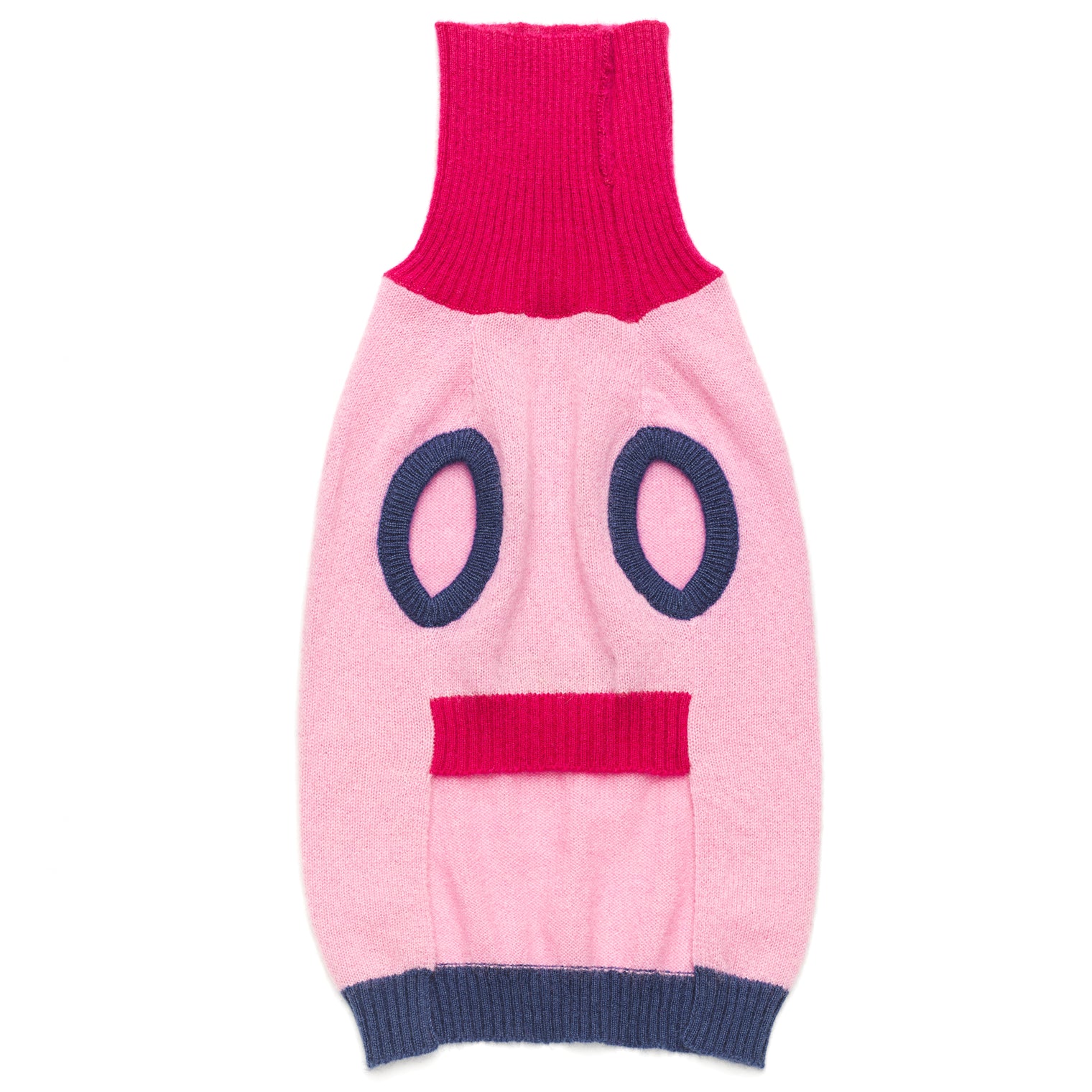 Colorblock Merino Wool Sweater, Rose