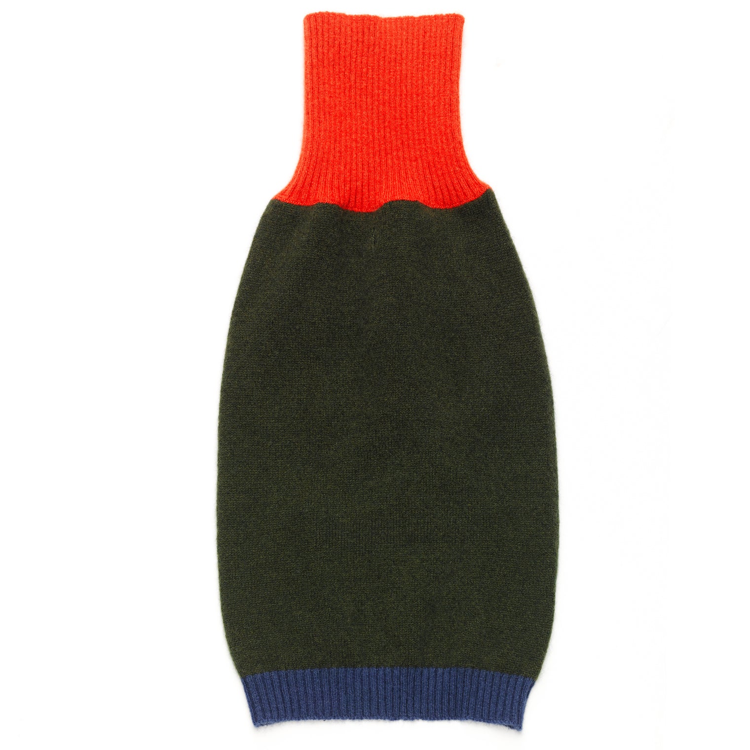 Colorblock Merino Wool Sweater, Olive