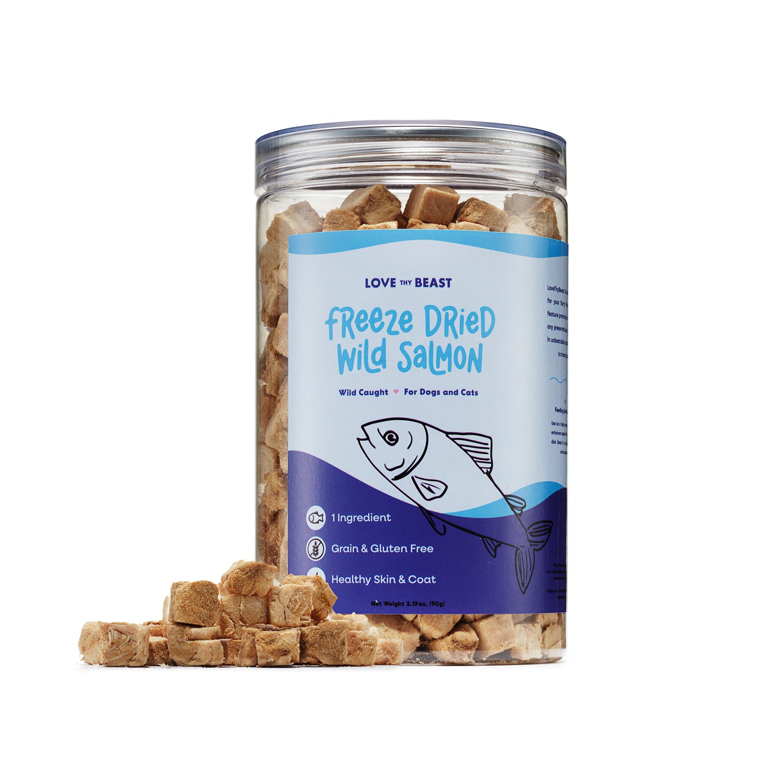 Freeze Dried Wild Salmon Cubes