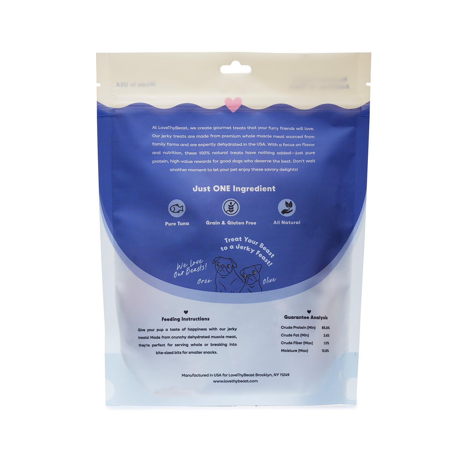 Tuna Jerky Dog & Cat Treat, 3.5oz bag