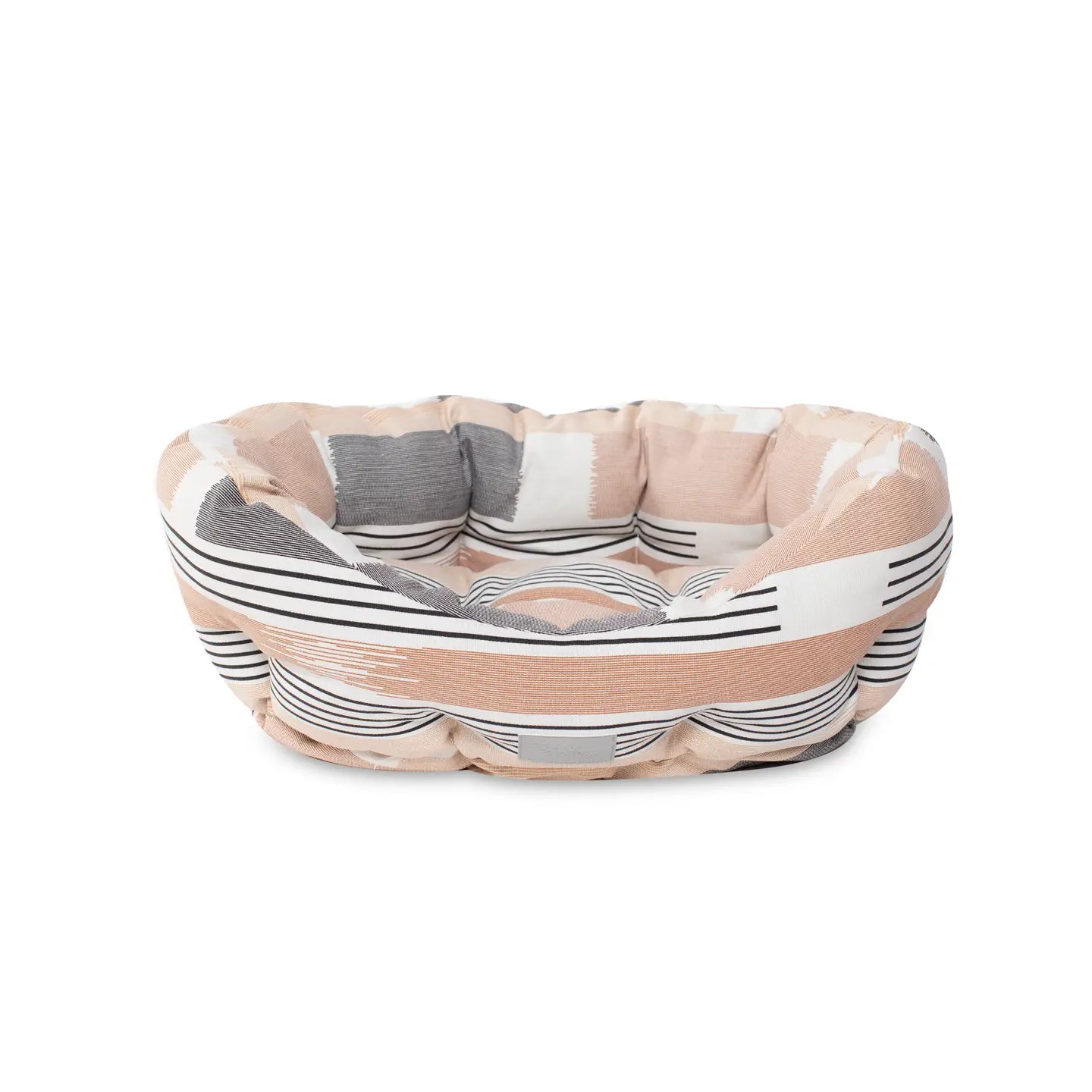 Textile Lines Round Cuddler Dog Bed