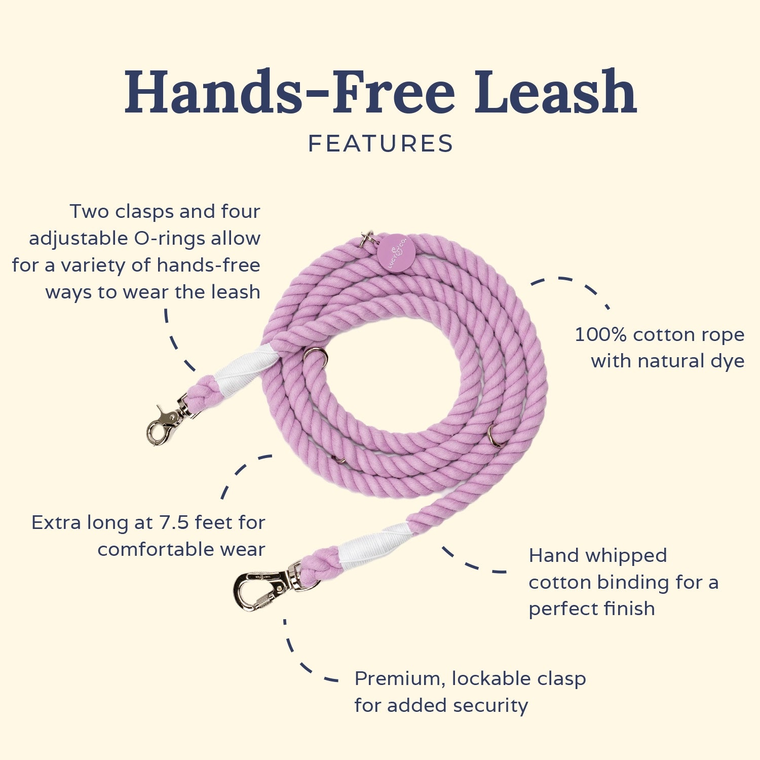 Lucy Bouquet Hands Free Rope Leash